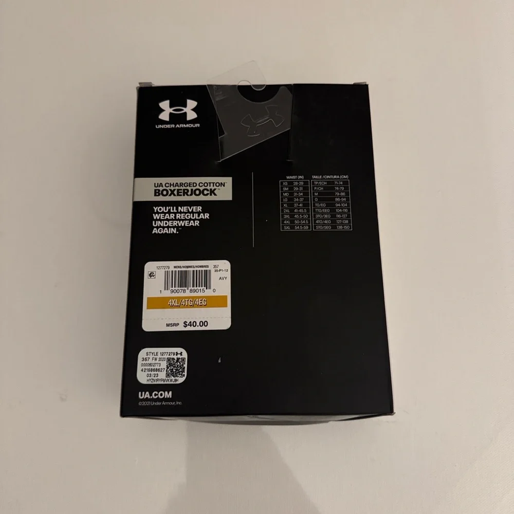 Under Armour Boxerjock Mens 4XL 3 Pack